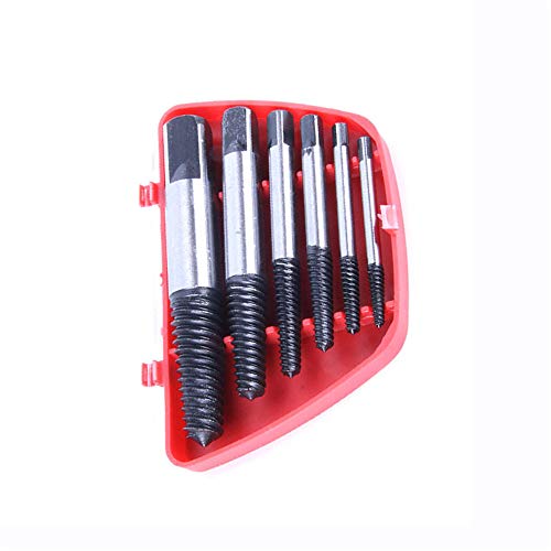 Extractor Tornillos Rotos Kit Extractor Tornillos División Múltiple Dureza De Acero Inoxidable Extractor De Pernos De Tornillo Roto Fácil Pelar Adecuado Quitar Tornillos Dañados (6pcs)