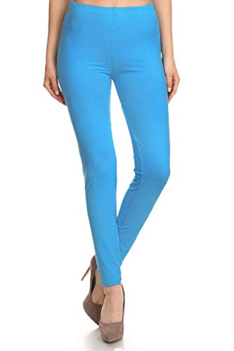 FUNGO Leggings Mujer Largo Deportivas Leggins Yoga Pantalones Para Mujer (48, Turquesa)