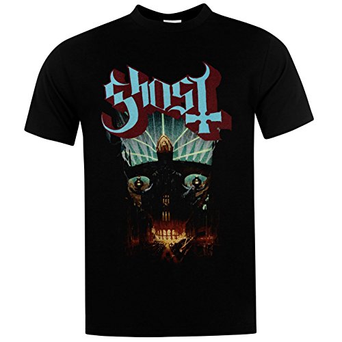 Ghost Meliora oficial banda camiseta de manga corta para hombre negro Música Top Tee T Shirt