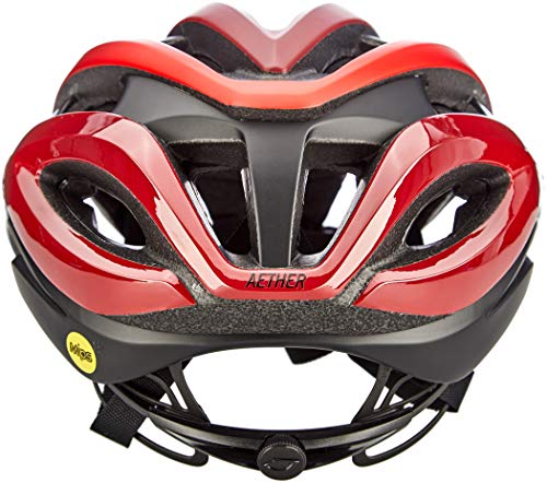 Giro - Aether MIPS - Casco de Carretera, Aether MIPS, Unisex Adulto, Color Mate Rojo Brillante/Oscuro, tamaño Small/51-55 cm