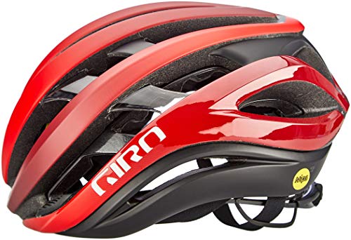 Giro - Aether MIPS - Casco de Carretera, Aether MIPS, Unisex Adulto, Color Mate Rojo Brillante/Oscuro, tamaño Small/51-55 cm