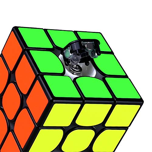 Gobus mofangge Valk3 Elite M Magic Cube Valk 3 Elite M Magic Cube 3x3x3 Puzzle Cube con un Soporte para Cubos y una Bolsa para Cubos (Negro)