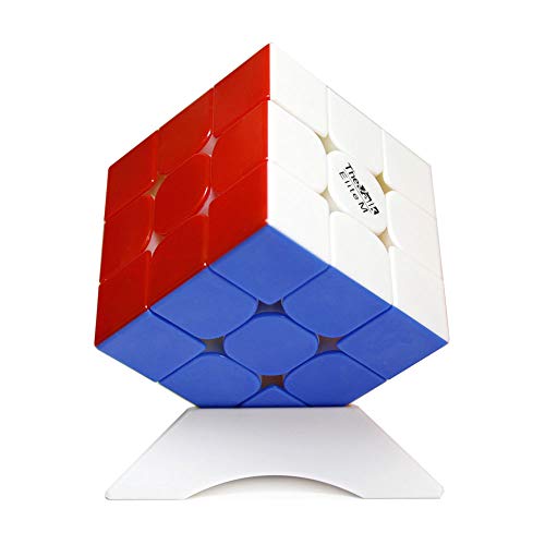 Gobus mofangge Valk3 Elite M Magic Cube Valk 3 Elite M Magic Cube 3x3x3 Puzzle Cube con un Soporte para Cubos y una Bolsa para Cubos (Stickerless)