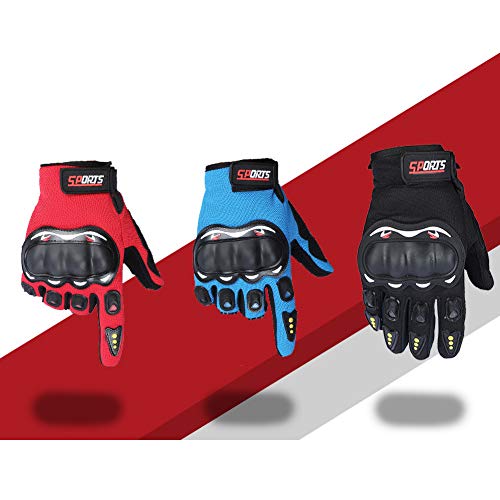 Guantes de carreras, dedos completos, fibra de carbono para nudillos duros Pro-Biker Bicicletas Motocicletas Motocicleta Guantes al aire libre