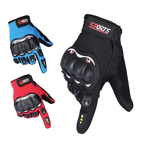 Guantes de carreras, dedos completos, fibra de carbono para nudillos duros Pro-Biker Bicicletas Motocicletas Motocicleta Guantes al aire libre