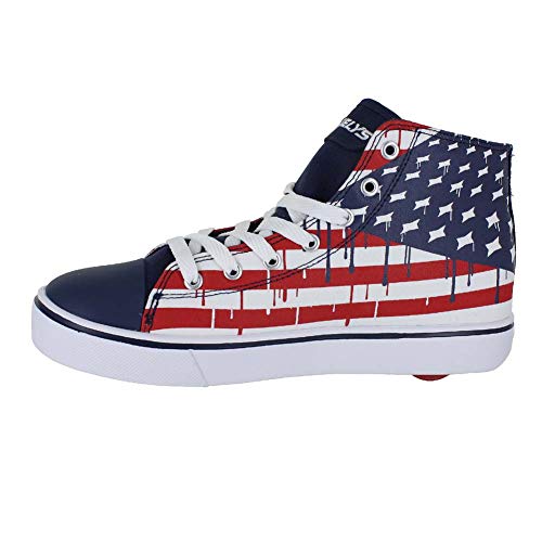 Heelys Kids Hustle - Bandera Americana, Color Azul, Blanco y Rojo, 11 Women/10 Men