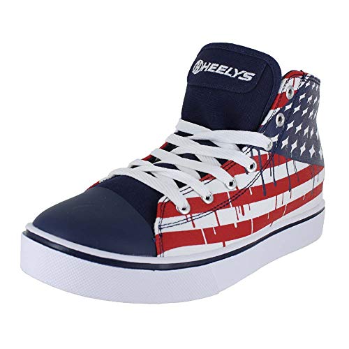 Heelys Kids Hustle - Bandera Americana, Color Azul, Blanco y Rojo, 11 Women/10 Men