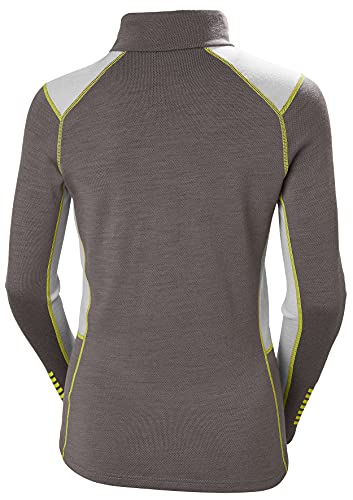 Helly Hansen W LIFA Merino Midweight 1/2 Zip, Gris Gorrión, M