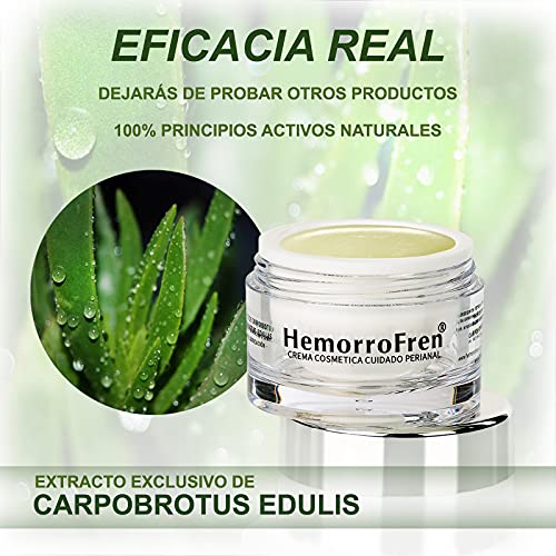 HEMORROFREN (30ml) Crema Cosmetica de Cuidado Perianal Pomada para Hemorroides, Picores, Irritaciones y Prúritos Tratamiento Natural