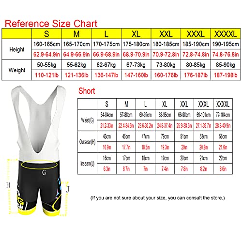 Hengxin Maillot Ciclismo Corto De Verano para Hombre, Ropa Culote Conjunto Traje Culotte Deportivo con 9D Almohadilla De Gel para Bicicleta MTB Ciclista Bici (Negro, XXXXL)