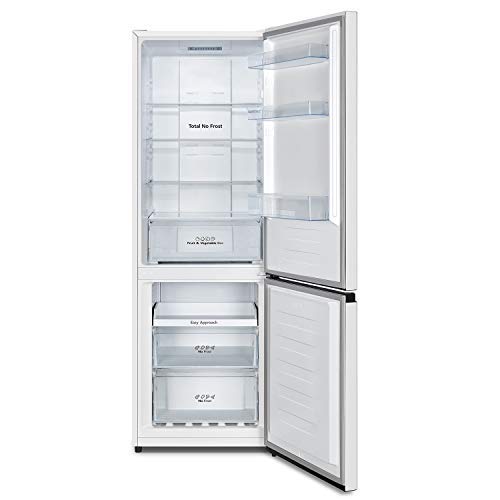 Hisense RB390N4AW1 - Frigorífico Combi No Frost, Capacidad Neta 300 L, 186 cm Alto, ECO mode, Silencioso 38 dBA, Color Blanco