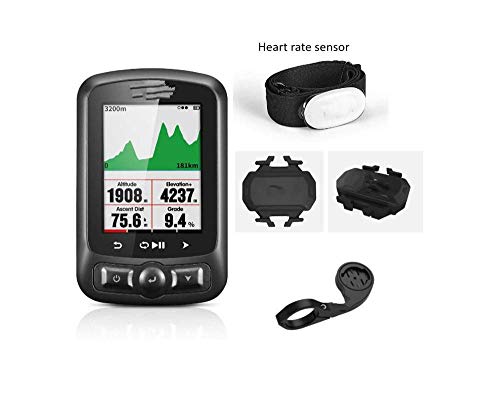 HJTLK Ordenador de Bicicleta, Ant + GPS Igs618 Bicicleta Bicicleta Bluetooth Cronómetro inalámbrico Velocímetro Impermeable Ipx7 Ciclismo Velocímetro