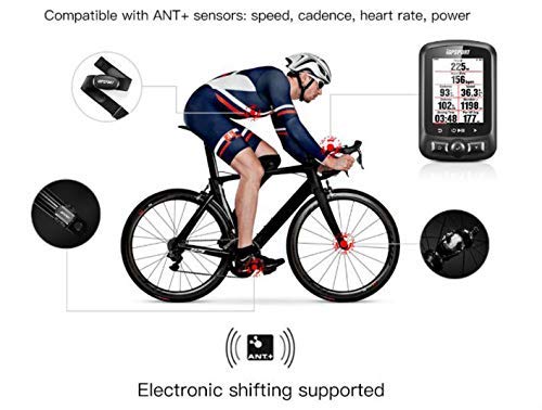 HJTLK Ordenador de Bicicleta, Ant + GPS Igs618 Bicicleta Bicicleta Bluetooth Cronómetro inalámbrico Velocímetro Impermeable Ipx7 Ciclismo Velocímetro