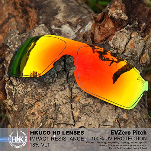 HKUCO Reforzarse Lentes de repuesto para Oakley EVZero Pitch Rojo/Azul Gafas de sol