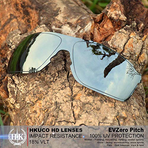 HKUCO Reforzarse Lentes de repuesto para Oakley EVZero Pitch Rojo/Titanio Gafas de sol