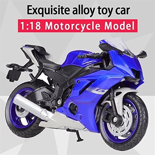 HZGLY 1/18 Modelo De Motocicleta Fundida A Presión Juguete Absorbente Shork Viable para Yamaha YZF-R6 2020 para Colección De Juguetes De Regalos para Niños