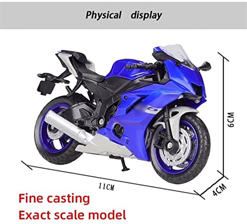 HZGLY 1/18 Modelo De Motocicleta Fundida A Presión Juguete Absorbente Shork Viable para Yamaha YZF-R6 2020 para Colección De Juguetes De Regalos para Niños