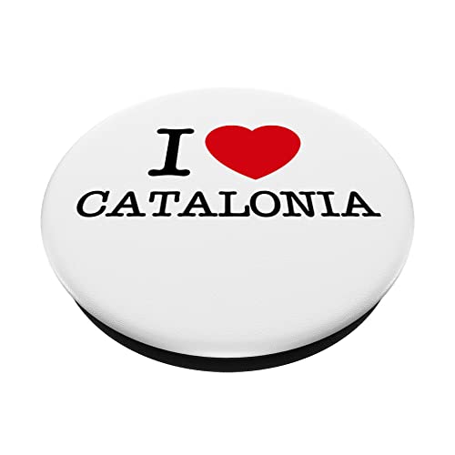 I Love Catalonia Flag Novelty Graphic Tees & Cool Designs PopSockets PopGrip Intercambiable