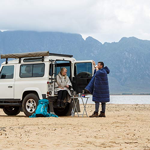 iBasingo Invierno Ponible con Capucha Poncho Manta Perezosa Abrigo CáLido EdredóN PequeñO Ultraligero A Prueba De Viento Capa Resistente Al Agua Capa De Camping para Hombres Mujeres