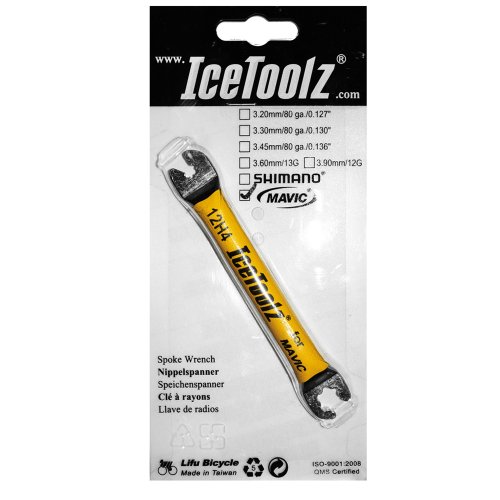 IceToolz Spoke Wrench Llave de carraca, Unisex Adulto, Amarillo, Medium