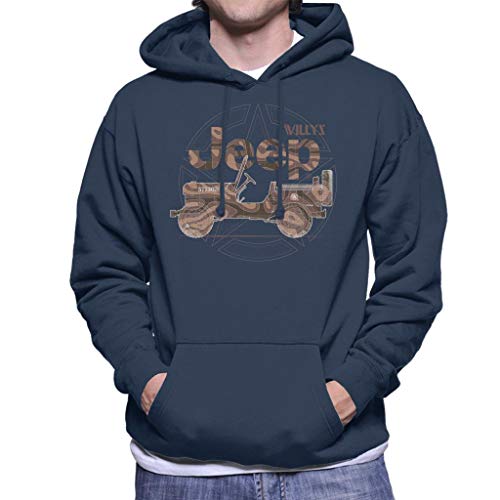 Jeep Willys MA Star Men's Hooded Sweatshirt