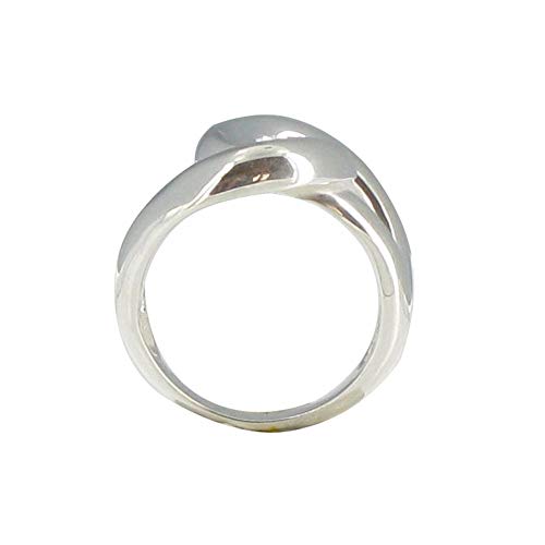 Joyas Les Poulettes - Anillo de Plata de Ley Entrelazado - Talla 24 (20,38 mm)