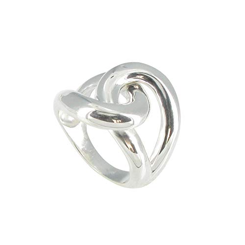 Joyas Les Poulettes - Anillo de Plata de Ley Entrelazado - Talla 24 (20,38 mm)