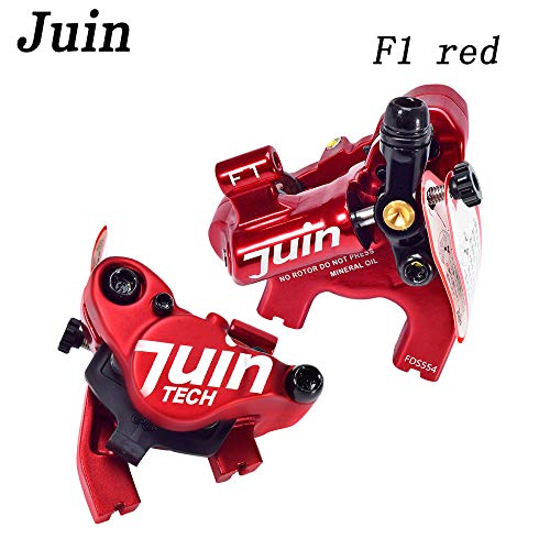 JUIN Tech F1 Juego de Frenos de Disco hidráulicos de Montaje Plano Road CX de 160 mm con Rotor (Rojo)