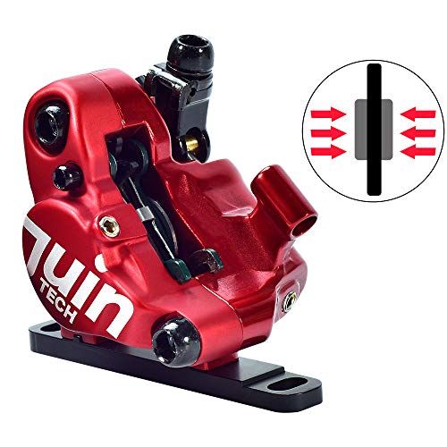 JUIN Tech F1 Juego de Frenos de Disco hidráulicos de Montaje Plano Road CX de 160 mm con Rotor (Rojo)