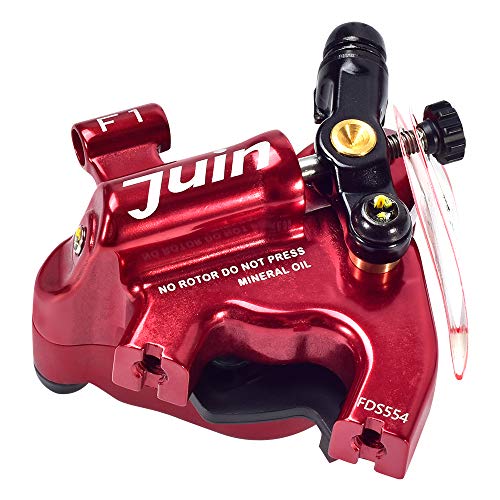 JUIN Tech F1 Juego de Frenos de Disco hidráulicos de Montaje Plano Road CX de 160 mm con Rotor (Rojo)