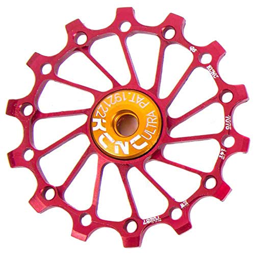 KCNC Ruleta Cambio Ultra Compatible Sram/Shimano X-Sync Monoplato Rojo 16 Dientes