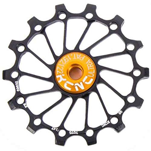 KCNC Ruleta de Cambio Ultra Cerámica Compatible Sram/Shimano X-Sync Monoplato Negro 12 Dientes