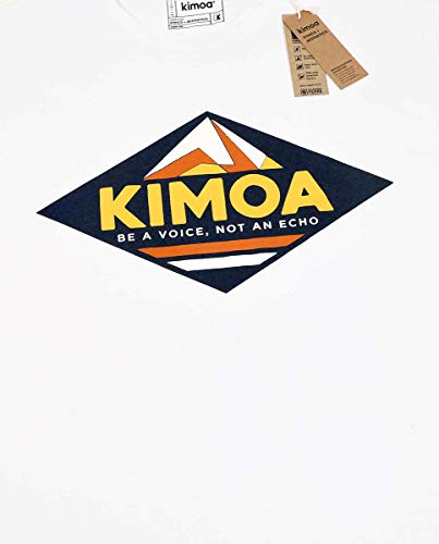 KIMOA Camiseta Fissile Peak Blanco, Unisex Adulto, M