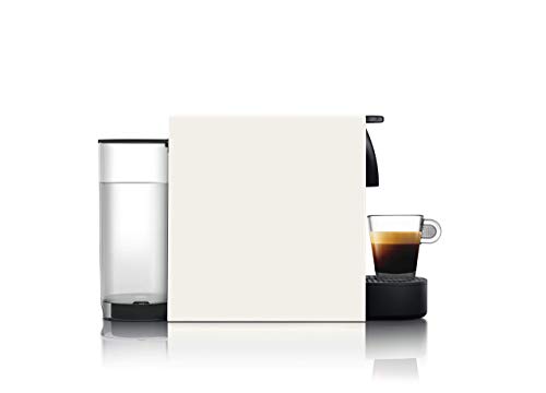 Krups Nespresso Essenza Mini XN1101 - Cafetera monodosis de cápsulas Nespresso, compacta, 19 bares, apagado automático, color blanco, 14 cápsulas interior