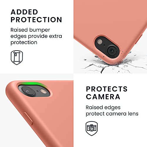 kwmobile Carcasa Compatible con Apple iPhone 7/8 / SE (2020) - Funda de Silicona para móvil - Cover Trasero en Coral