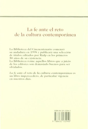 La fe ante el reto de la cultura contemporánea (Biblioteca del Cincuentenario)