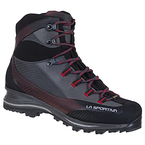 LA SPORTIVA Trango TRK Leather GTX, Botas de montaña Hombre, Carbon/Chili, 46 EU