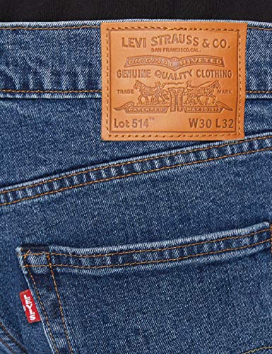 Levi's 514 Straight Jeans Vaqueros, Stonewash Stretch T2, 33W / 34L para Hombre