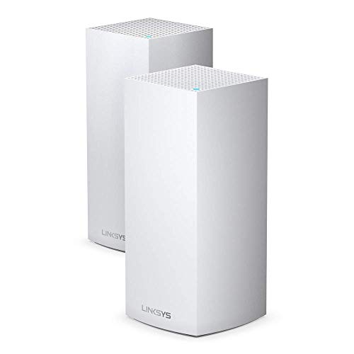 Linksys MX8400 - Sistema Velop WiFi 6 mesh tribanda para todo el hogar (router/extensor WiFi AX4200, 525 m² de cobertura, velocidades 3,5 veces más rápidas, más de 80 dispositivos, 2 nodos) blanco