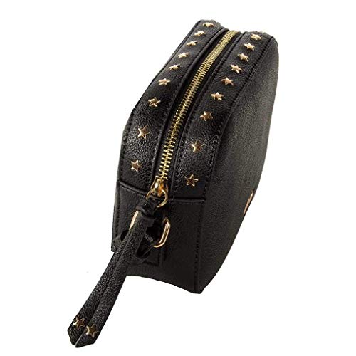 Liu Jo Bolso de Hombro para Mujer - XS Crossbody, 14x19x6cm (Al.xan.xpr.), Estrellas - Negro, Aprox. 14x9x6cm (Al.xan.xpr.)