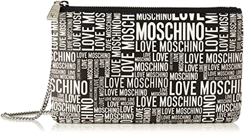 Love Moschino Borsa a Spalla da Donna, Bolso de Hombro para Mujer, colección otoño-Invierno 2021, Negro, Talla única