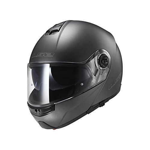 LS2 503251007XL FF325 Casco Strobe Solid, Color Titanio Mate, Tamaño XL