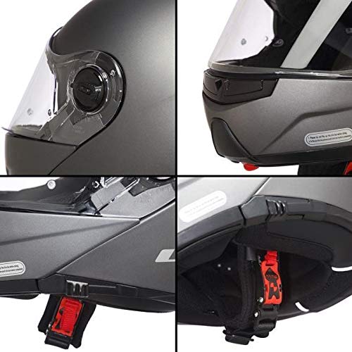 LS2 503251007XL FF325 Casco Strobe Solid, Color Titanio Mate, Tamaño XL