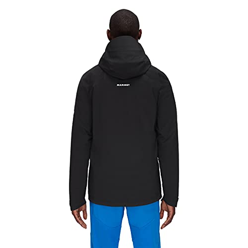 Mammut Kento Hooded Chaqueta de Hardshell, Blanco y Negro, Medium para Hombre