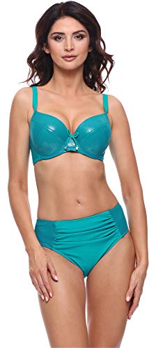 Merry Style Conjunto Bikini Sujetador y Bragas Bañador 2 Piezas Traje de Baño Mujer P618114EB (Turquesa Brillo, EU (75 F/38) = ES (90 F/40))