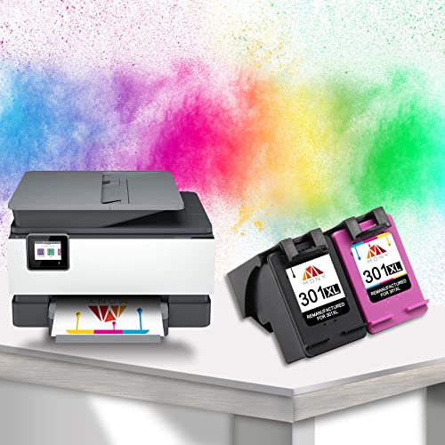 Mony Remanufacturado Cartuchos de Tinta Reemplazo para HP 301 XL 301XL Compatible con HP Deskjet 2540 1510 3050 2050 1512 1050 Envy 4500 5530 4502 Officejet 4630 2620 Impresoras(1Negro, 1Tricolor)