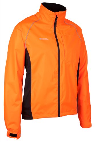 Mountain Warehouse Chaqueta Impermeable Ciclismo Adrenaline Hombre- Abrigo Lluvia Transpirable Unisex - para Running y Caminar Naranja M