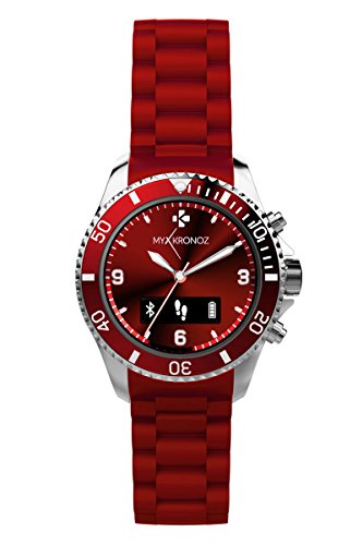 MyKronoz ZeClock - Reloj Inteligente, Color Rojo