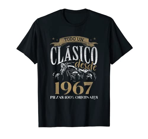 Nacido En 1967 - 54 años Cumpleaños Moto Biker Hombre Motero Camiseta