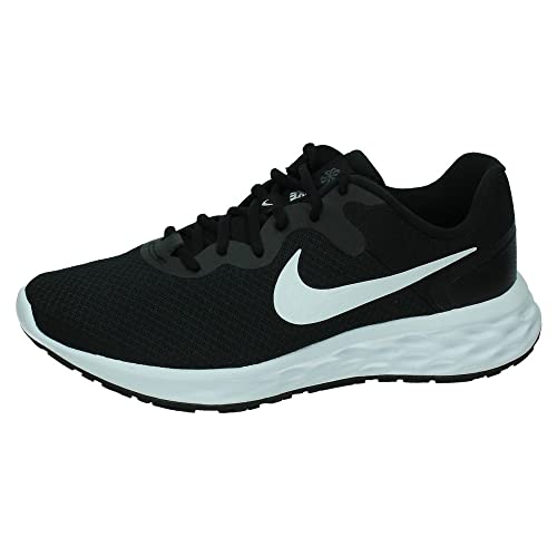 Nike Revolution 6, Road Running Shoe Hombre, Black/White-Iron Grey, 43 EU